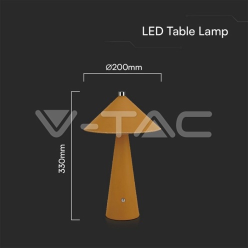3W LED Настолна Лампа Батерия 4000mAh CCT: 3IN1 Жълт Тяло Димираща - изглед 5 - rZ commerce 3W LED Настолна Лампа Батерия 4000mAh CCT: 3IN1 Жълт Тяло Димираща - изглед 5