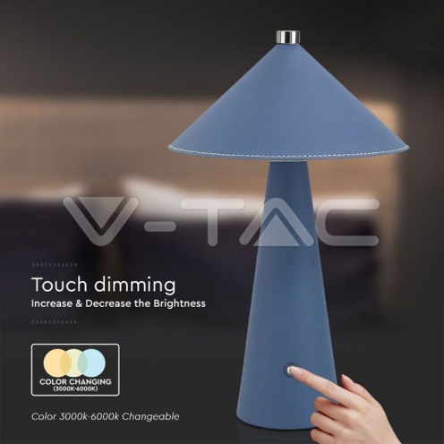 3W LED Настолна Лампа Батерия 3IN1 Син Тяло Димираща 240lm - изглед 3 - rZ commerce 3W LED Настолна Лампа Батерия 3IN1 Син Тяло Димираща 240lm - изглед 3