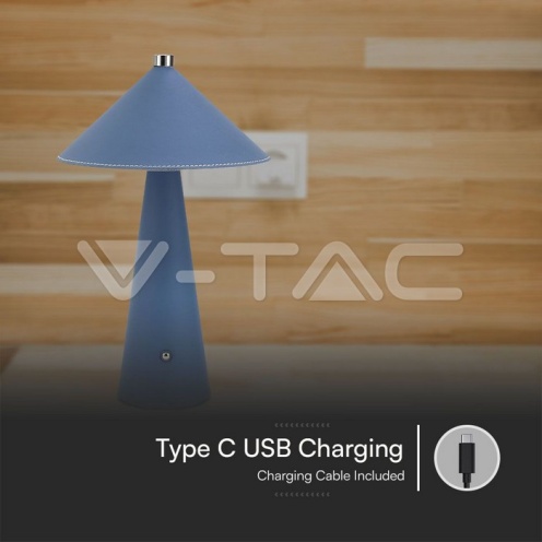3W LED Настолна Лампа Батерия 3IN1 Син Тяло Димираща 240lm - изглед 2 - rZ commerce 3W LED Настолна Лампа Батерия 3IN1 Син Тяло Димираща 240lm - изглед 2