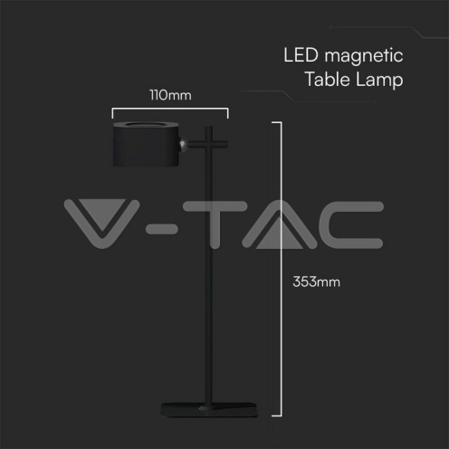 3W LED Магнитна Настолна Лампа Батерия 1800mAh CCT: 3IN1 Черно Тяло - изглед 6 - rZ commerce 3W LED Магнитна Настолна Лампа Батерия 1800mAh CCT: 3IN1 Черно Тяло - изглед 6