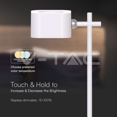 3W LED Магнитна Настолна Лампа Батерия 1800mAh CCT: 3IN1 Бяло Тяло - изглед 4 - rZ commerce 3W LED Магнитна Настолна Лампа Батерия 1800mAh CCT: 3IN1 Бяло Тяло - изглед 4