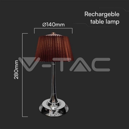 1.5W LED Настолна Лампа 3in1 Хром + Кафяво 40lm - изглед 2 - rZ commerce 1.5W LED Настолна Лампа 3in1 Хром + Кафяво 40lm - изглед 2