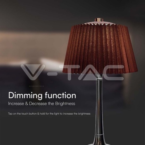 1.5W LED Настолна Лампа 3in1 Хром + Кафяво 40lm - изглед 4 - rZ commerce 1.5W LED Настолна Лампа 3in1 Хром + Кафяво 40lm - изглед 4
