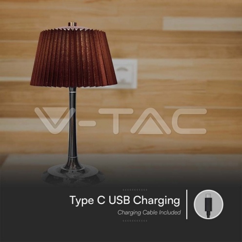 1.5W LED Настолна Лампа 3in1 Хром + Кафяво 40lm - изглед 6 - rZ commerce 1.5W LED Настолна Лампа 3in1 Хром + Кафяво 40lm - изглед 6