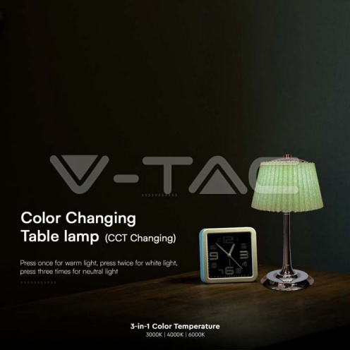 1.5W LED Настолна Лампа 3in1 Хром + Зелено - изглед 5 - rZ commerce 1.5W LED Настолна Лампа 3in1 Хром + Зелено - изглед 5