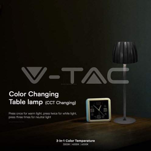 2.7W LED Настолна Лампа 3in1 Чернa - изглед 5 - rZ commerce 2.7W LED Настолна Лампа 3in1 Чернa - изглед 5