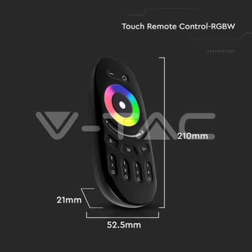 Тъч Дистанционно RGB + Бяло - Черно - изглед 5