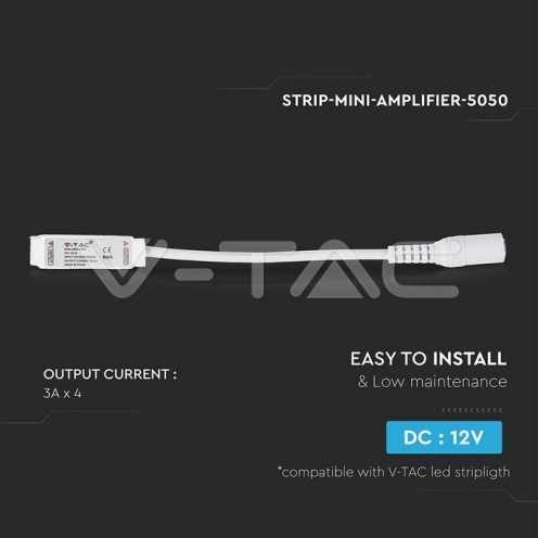 Мини Усилвател За LED Лента RGB 5050 3*4А - изглед 3 - rZ commerce Мини Усилвател За LED Лента RGB 5050 3*4А - изглед 3