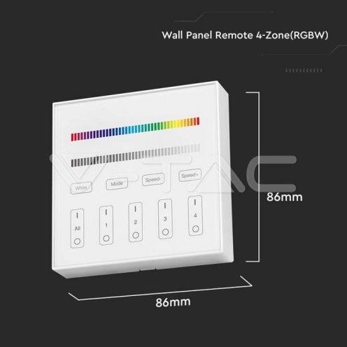 Дистанционно Тъч 4 Канално RGB+W Стена - изглед 7