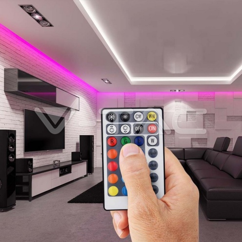 Wifi Контролер + Дистанционно CCT 3в1+RGB 28 Бутона - изглед 8