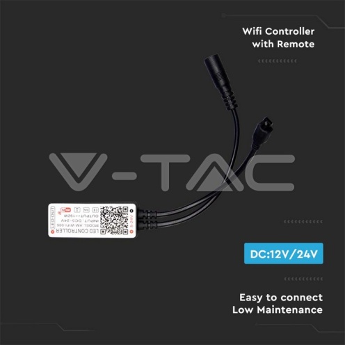 Wifi Контролер + Дистанционно CCT 3в1+RGB 24 Бутона - изглед 2
