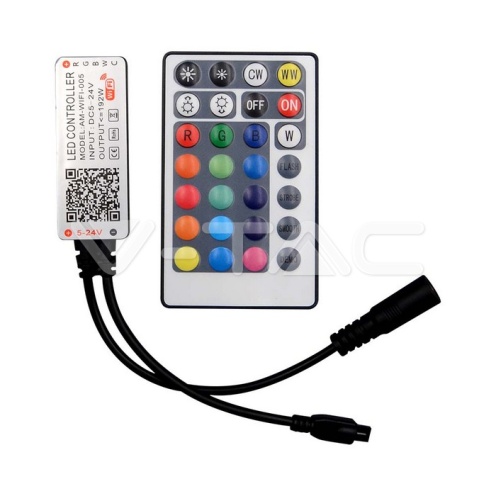 Wifi Контролер + Дистанционно CCT 3в1+RGB 28 Бутона - изглед 1