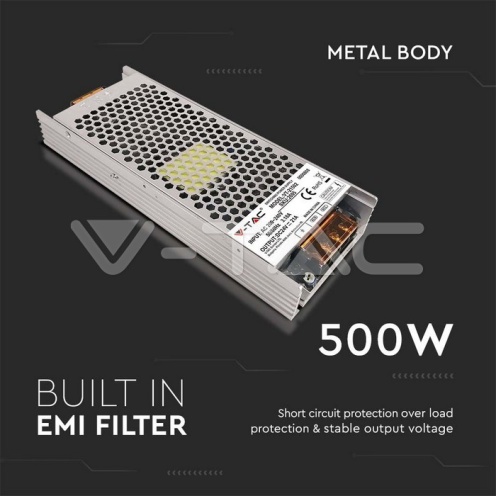 LED Захранване 500W 24V 21A IP20 - изглед 3 - rZ commerce LED Захранване 500W 24V 21A IP20 - изглед 3