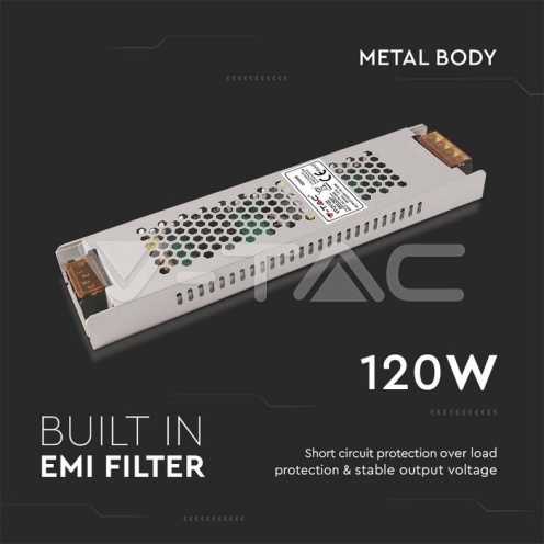 LED Захранване 120W 24V 5A IP20 - изглед 3 - rZ commerce LED Захранване 120W 24V 5A IP20 - изглед 3