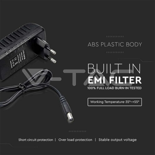 LED Захранване - 30W 12V 2.5A Пластик IP44 - изглед 3