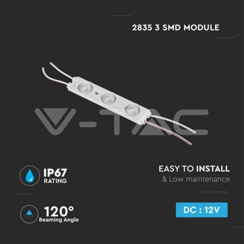 LED Модул 1.5W 3LED SMD2835 Зелен IP67 - изглед 2