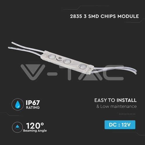 LED Модул 3LED SMD2835 Red IP67 - изглед 2
