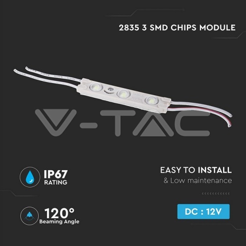 LED Модул 3LED SMD2835 Green IP67 - изглед 2