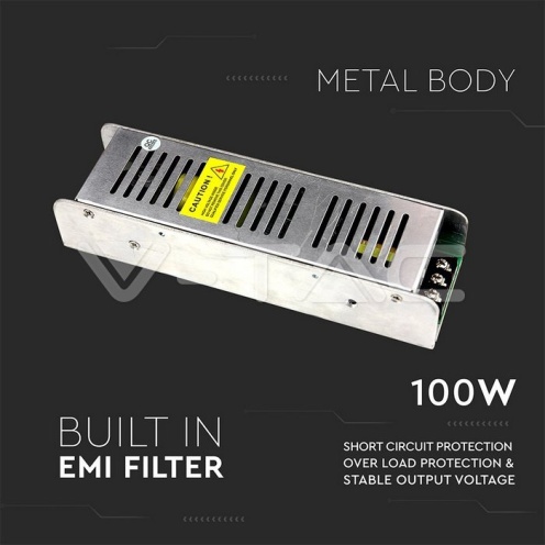 LED Захранване - 100W Димиращо За Лед Лента 12V 8.5A IP20 - изглед 3