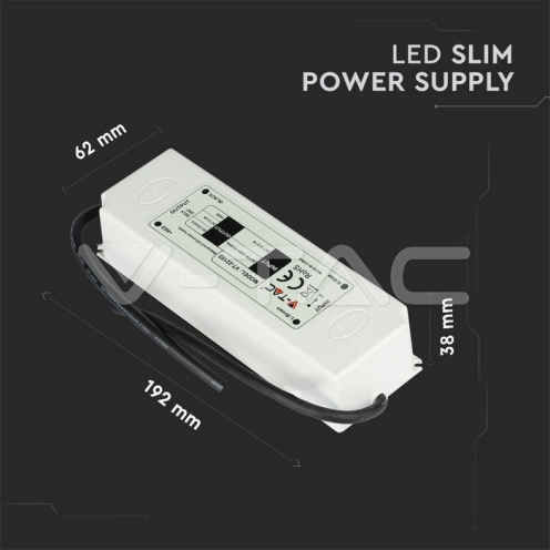 LED Захранване - 150W Слим Пластик IP67 12V - изглед 8