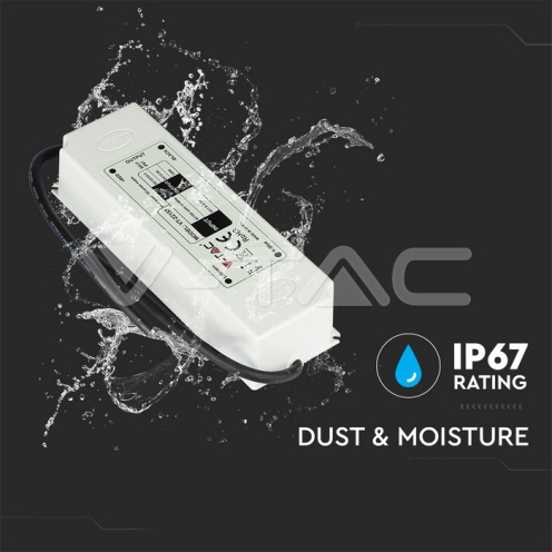 LED Захранване - 150W Слим Пластик IP67 12V - изглед 7