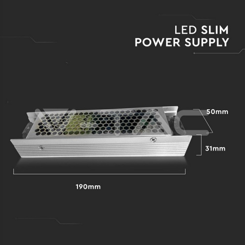 LED Slim Захранване - 120W 12V 10A Метал - изглед 4 - rZ commerce LED Slim Захранване - 120W 12V 10A Метал - изглед 4