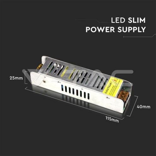 LED SLIM Захранване - 25W 12V 2,1A Метал - изглед 4