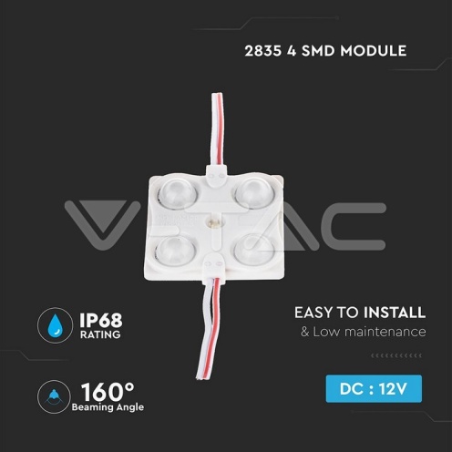 LED Модул 1.44W 4LED SMD2835 Син IP68 - изглед 4