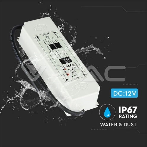 LED Захранване - 60W Слим Пластик IP67 12V - изглед 4