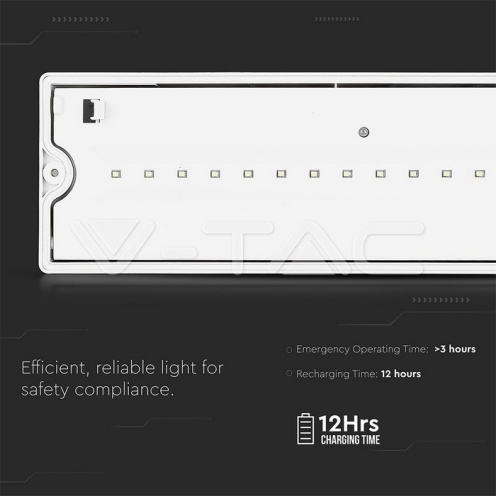 3W Евакуационна Табела Стена 12 Часа Зареждане 6400К IP65 1200 mah - изглед 4 - rZ commerce 3W Евакуационна Табела Стена 12 Часа Зареждане 6400К IP65 1200 mah - изглед 4