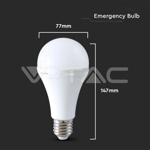 LED Крушка - 12W E27 A80 Пластик Аварийна 4000К - изглед 5 - rZ commerce LED Крушка - 12W E27 A80 Пластик Аварийна 4000К - изглед 5