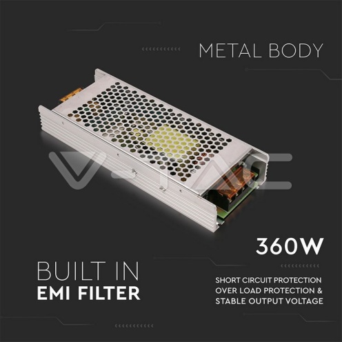 LED SLIM Захранване - 360W 12V 30A IP20 - изглед 4 - rZ commerce LED SLIM Захранване - 360W 12V 30A IP20 - изглед 4
