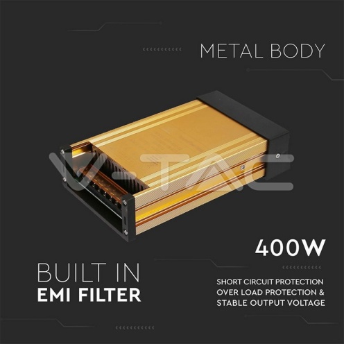 LED SLIM Захранване - 400W 24V 16.6A IP45 - изглед 2 - rZ commerce LED SLIM Захранване - 400W 24V 16.6A IP45 - изглед 2