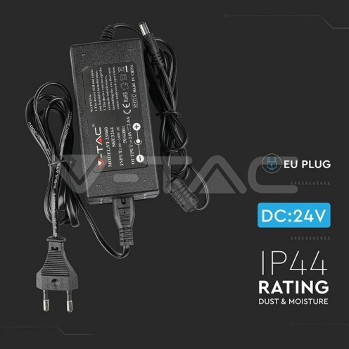 LED Захранване - 60W 24V 2.5A IP44 Пластик - изглед 5