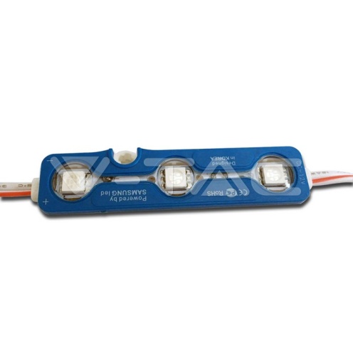 LED Модул 3LED SMD5050 Blue IP67 - изглед 4