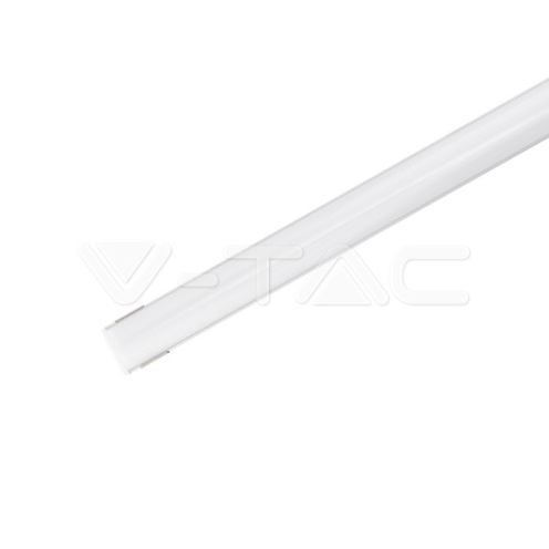 Монтажен Kит Ъглов С Дифузер За ЛЕД Лента Алуминиев Мат 2000* 15.8*15.8MM - изглед 1