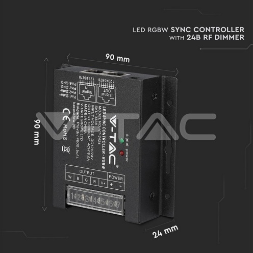 LED RGBW Sync Controller With 24B BF Dimmer - изглед 7