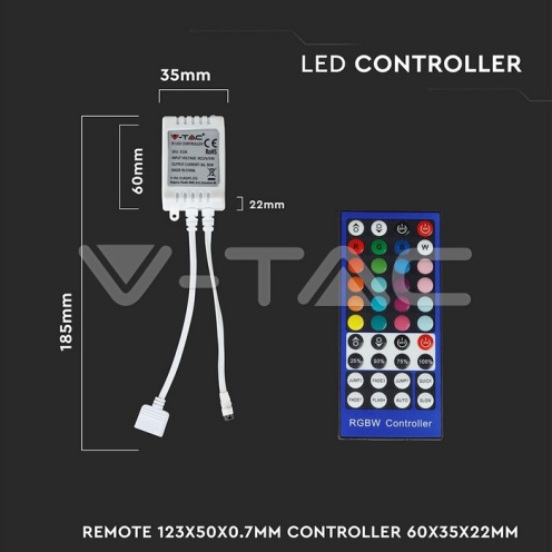 Контролер за LED Лента RGB+Бяло - изглед 6 - rZ commerce Контролер за LED Лента RGB+Бяло - изглед 6