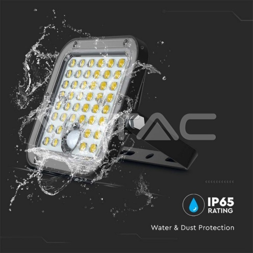 10W LED Соларен прожектор LiFePo батерия 3.7V черен 4000K 1500Lm IP65 - изглед 4