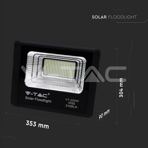 40W LED Соларен Прожектор 6000К - изглед 9 - rZ commerce 40W LED Соларен Прожектор 6000К - изглед 9