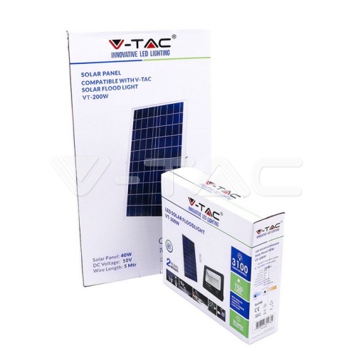 40W LED Соларен Прожектор 6000К - изглед 2 - rZ commerce 40W LED Соларен Прожектор 6000К - изглед 2