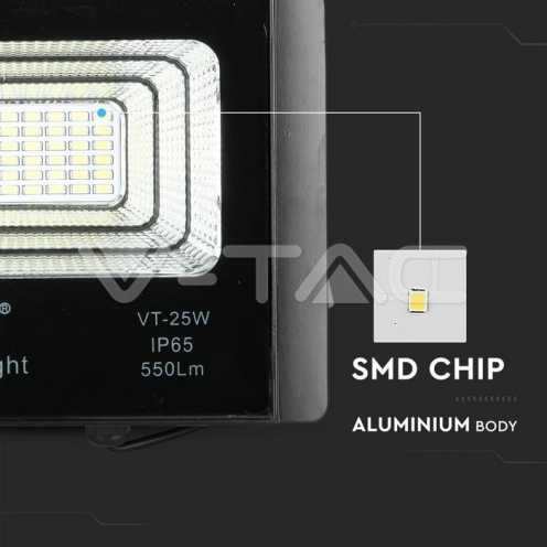 12W LED Соларен Прожектор 6000К - изглед 3