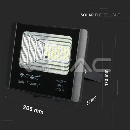 12W LED Соларен Прожектор 6000К - изглед 6