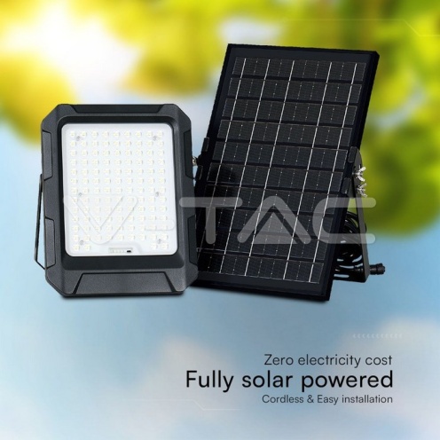 10W LED Соларен Прожектрор 3.7V 8Ah Батерия - изглед 7
