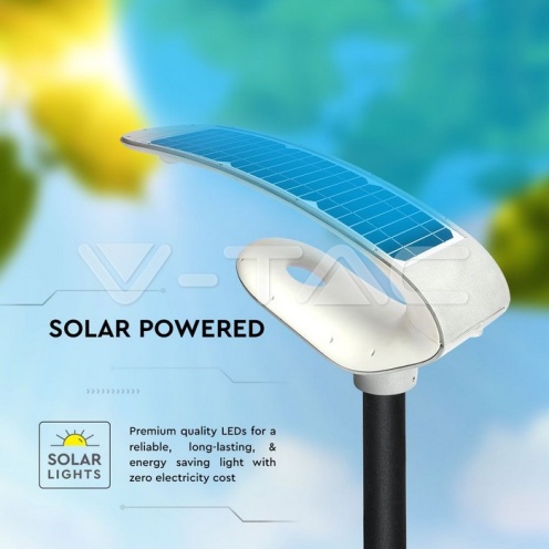 LED Соларно Градинско Тяло 20W PIR Сензор Дистанционно 6400К - изглед 10