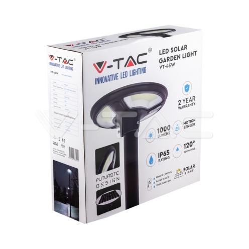 LED Соларно Градинско Тяло 7.5W Сензор Дистанционно IP65 6500K - изглед 11