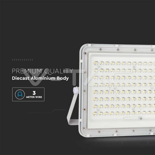 20W LED Соларен Прожектор 4000K Сменяема Батерия Бяло Тяло 1800Lm - изглед 13
