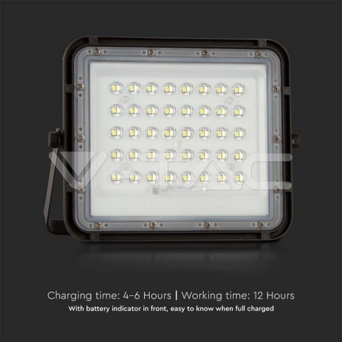 10W LED Соларен Прожектор 4000K Сменяема Батерия Черно Тяло - изглед 14 - rZ commerce 10W LED Соларен Прожектор 4000K Сменяема Батерия Черно Тяло - изглед 14