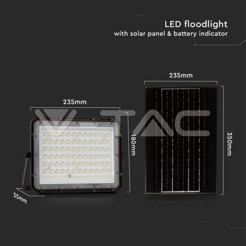 15W LED Соларен Прожектор 4000K Сменяема Батерия Черно Тяло - изглед 4 - rZ commerce 15W LED Соларен Прожектор 4000K Сменяема Батерия Черно Тяло - изглед 4