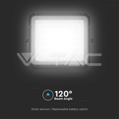 10W LED Соларен Прожектор 4000K Сменяема Батерия Черно Тяло - изглед 2 - rZ commerce 10W LED Соларен Прожектор 4000K Сменяема Батерия Черно Тяло - изглед 2